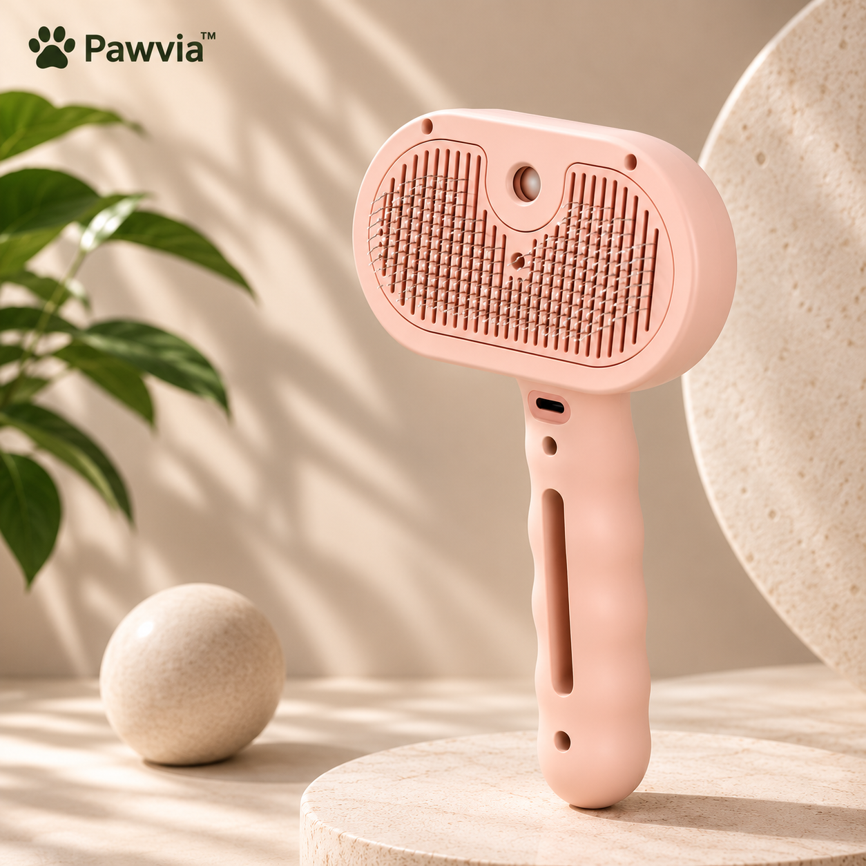 Pawvia™ SteamBrush Pro | Buharlı Kedi & Köpek Bakım Tarağı