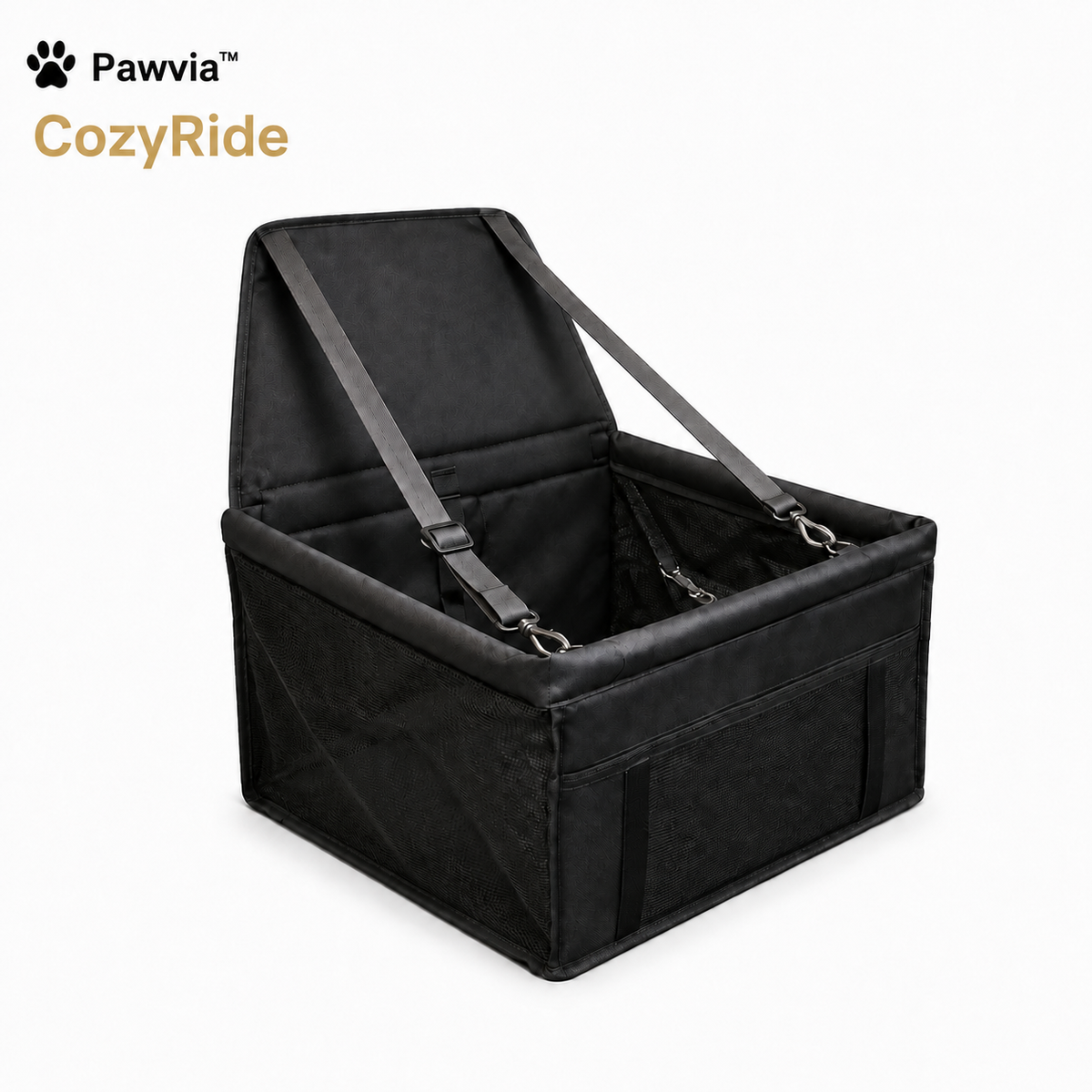 Pawvia™ CozyRide | Fileli Evcil Hayvan Araç Koltuğu