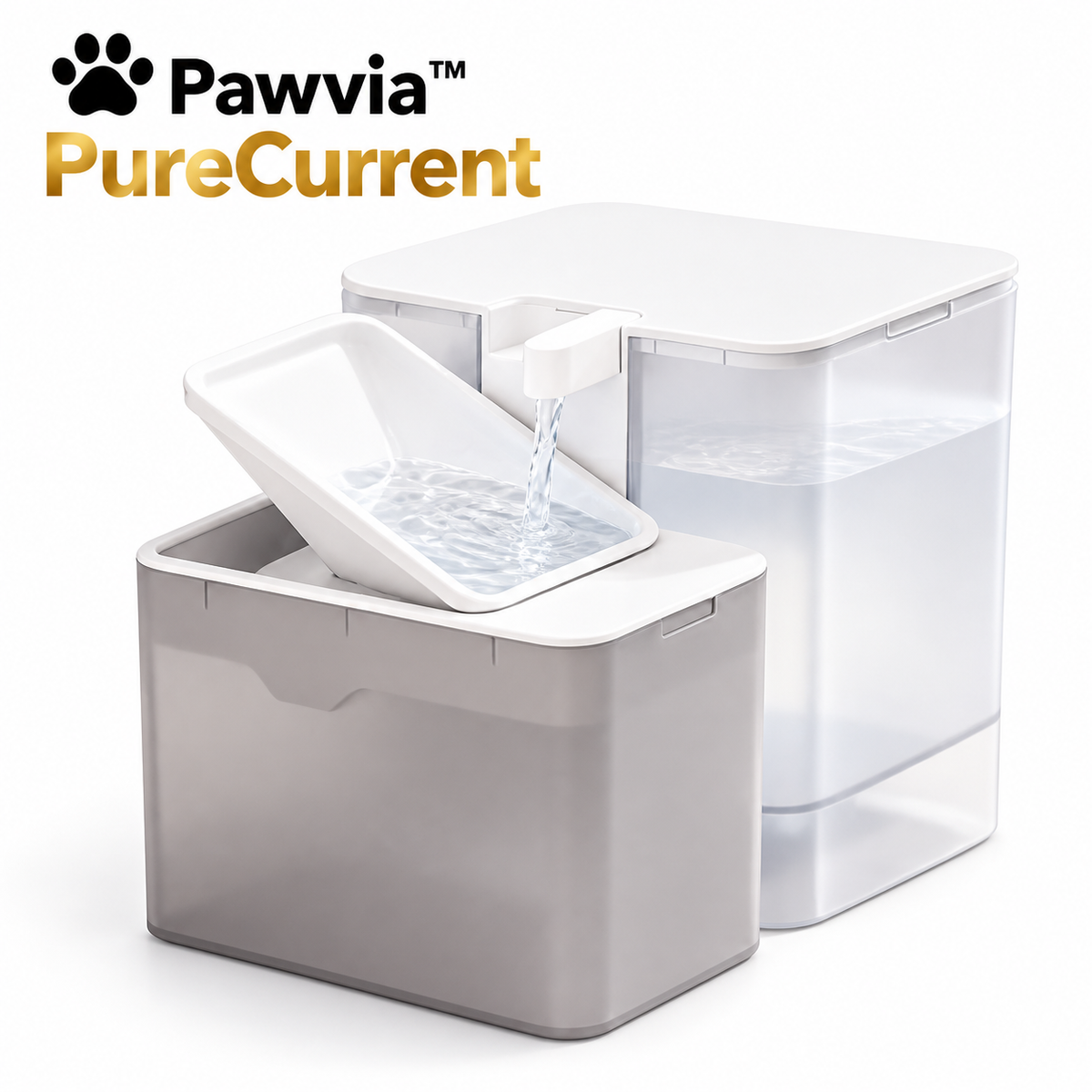 Pawvia™ PureCurrent | Temiz ve Kirli Su Ayrımlı Otomatik Su Pınarı