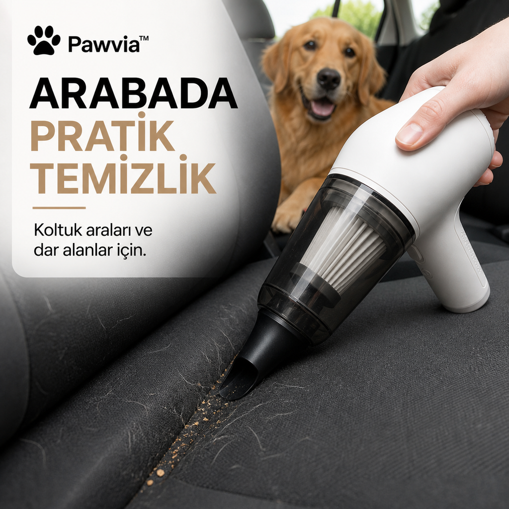 Pawvia™ AirMate Pro | Kedi & Köpek Mini Tüy Toplama Süpürgesi