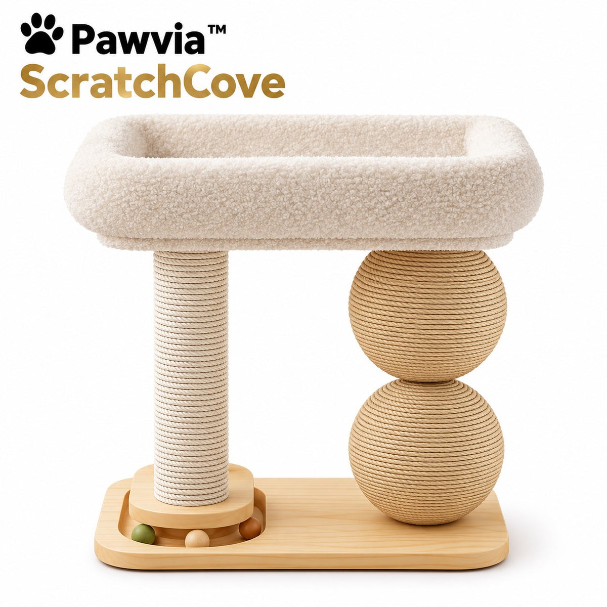 Pawvia™ ScratchCove | Yuva Tipi Kedi Tırmalama Yatağı