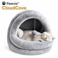 Pawvia™ CloudCove | Peluş Kapalı Kedi ve Küçük Köpek Yatağı