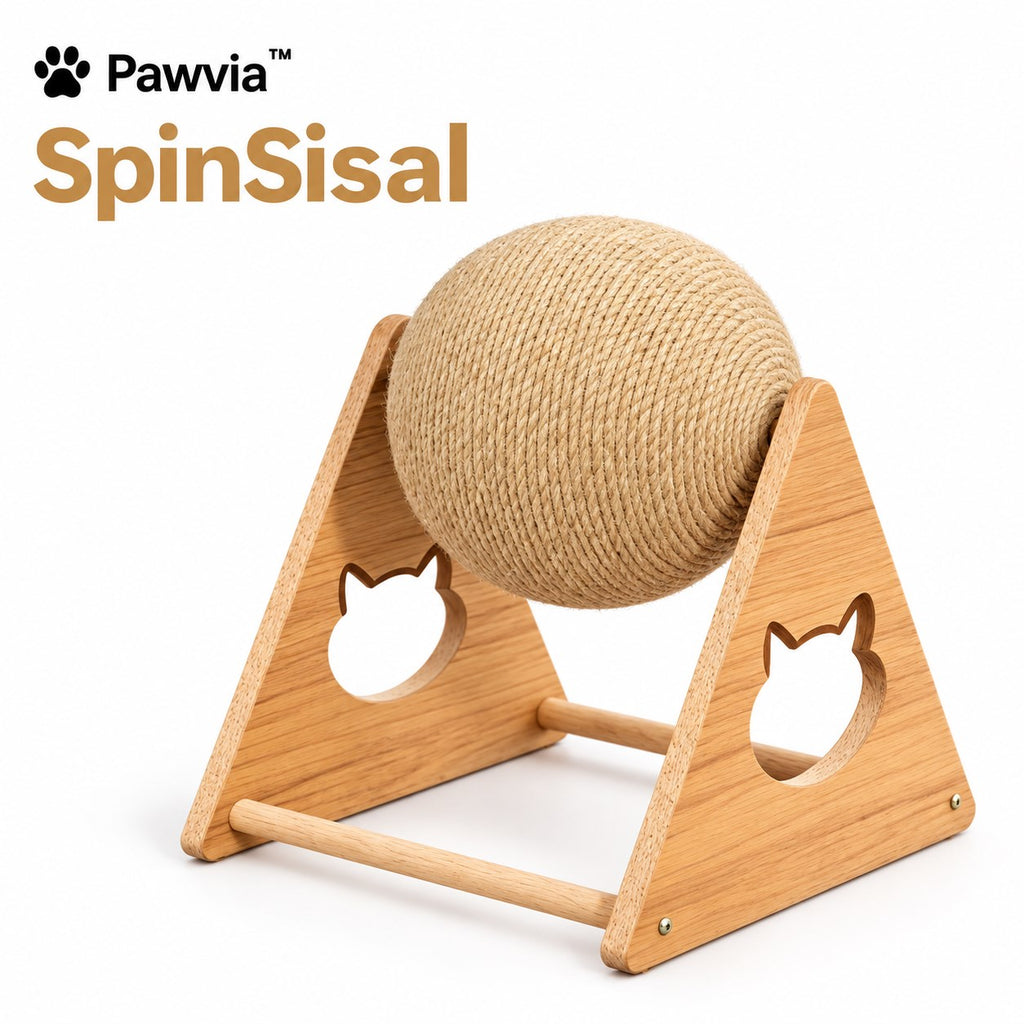 Pawvia™ SpinSisal | Döner Toplu Kedi Tırmalama Oyuncağı