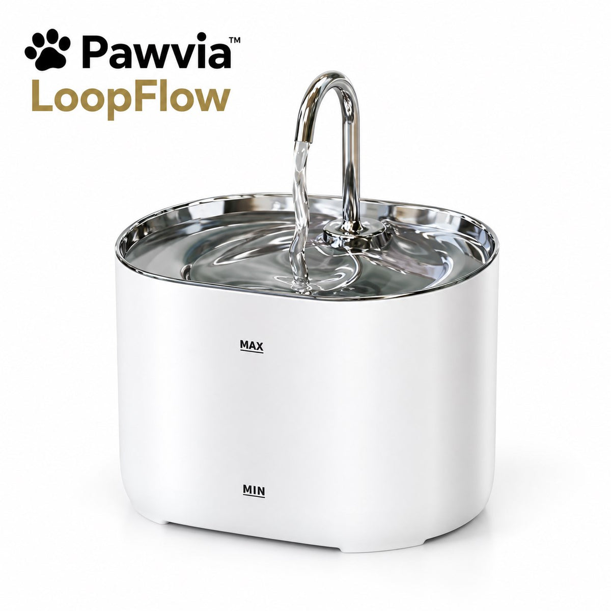 Pawvia™ LoopFlow | Sensörlü Alaşım Musluklu Evcil Hayvan Su Pınarı