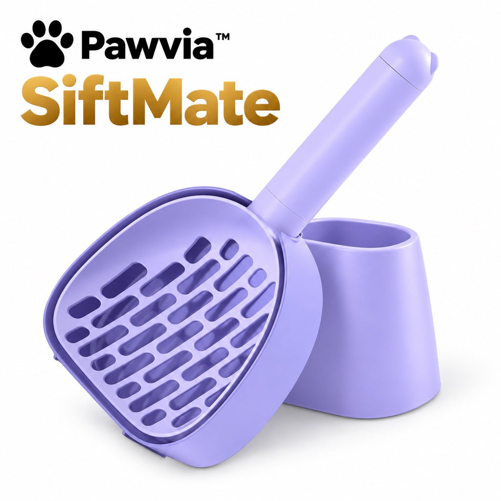 Pawvia™ SiftMate | Standlı Elekli Kedi Kumu Küreği