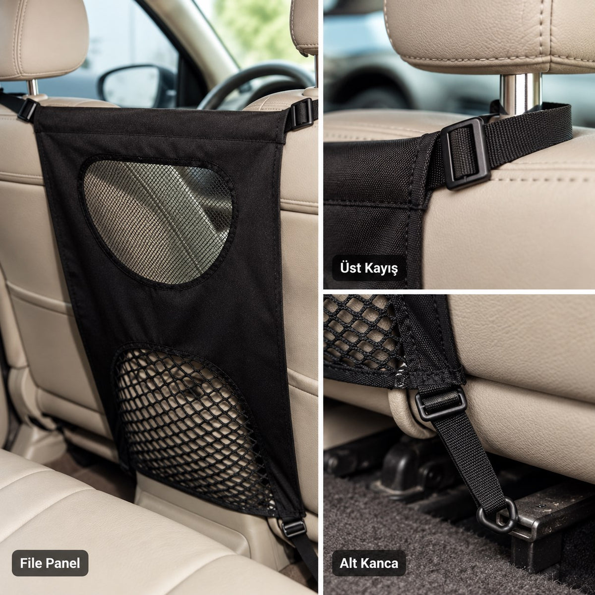 Pawvia™ SafeRide Grid | Ayarlanabilir Araç İçi Evcil Hayvan Bariyeri