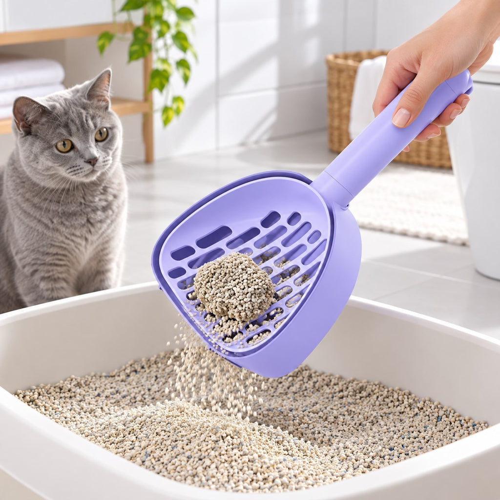 Pawvia™ SiftMate | Standlı Elekli Kedi Kumu Küreği