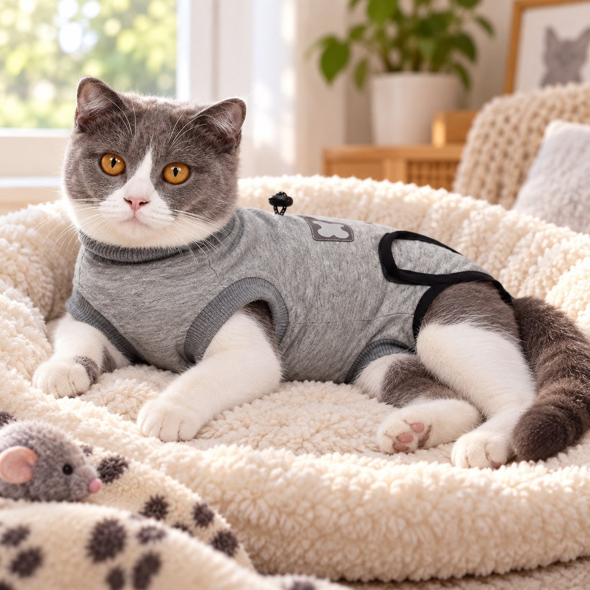 Pawvia™ HealHug | Ameliyat Sonrası Kedi Koruma Tulumu