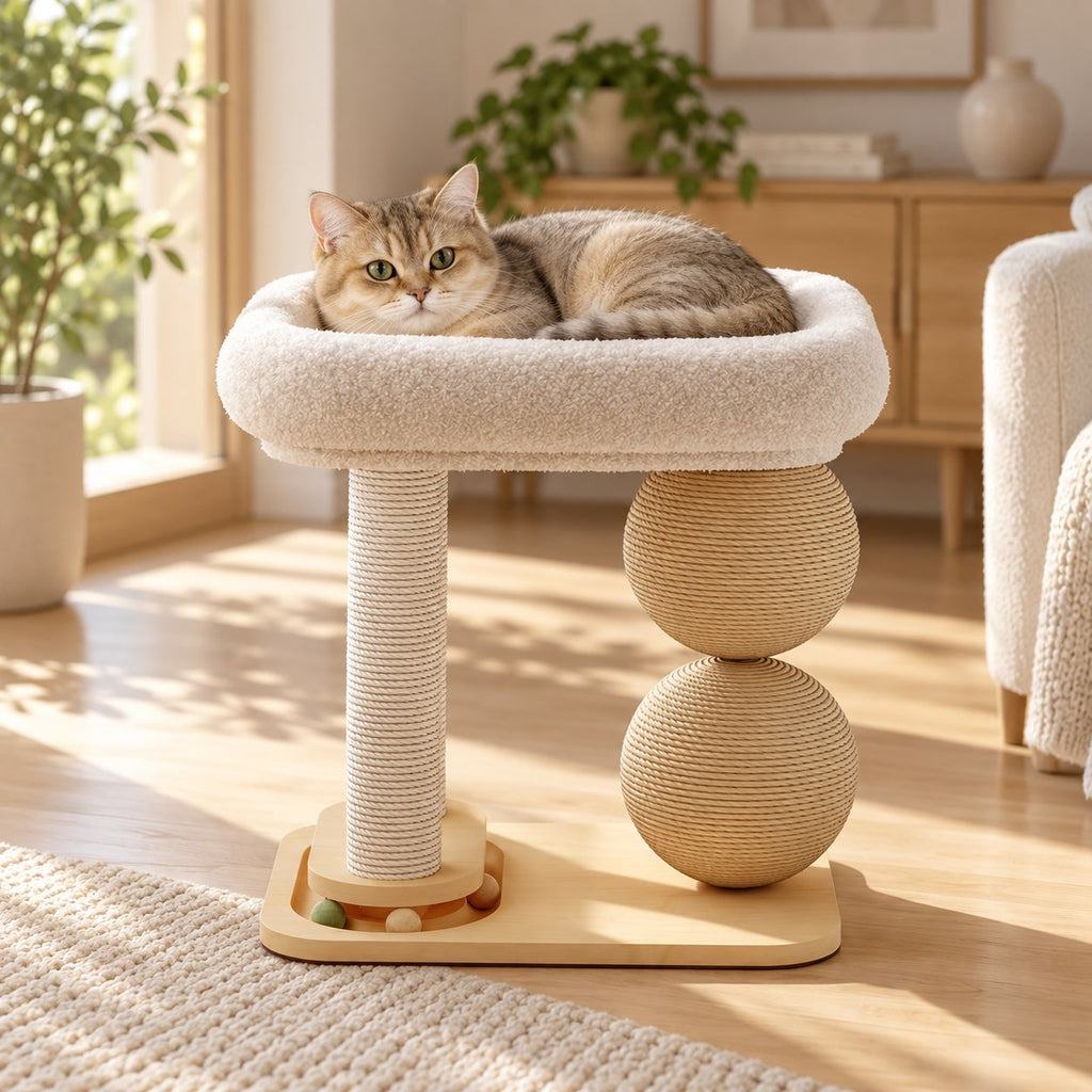 Pawvia™ ScratchCove | Yuva Tipi Kedi Tırmalama Yatağı