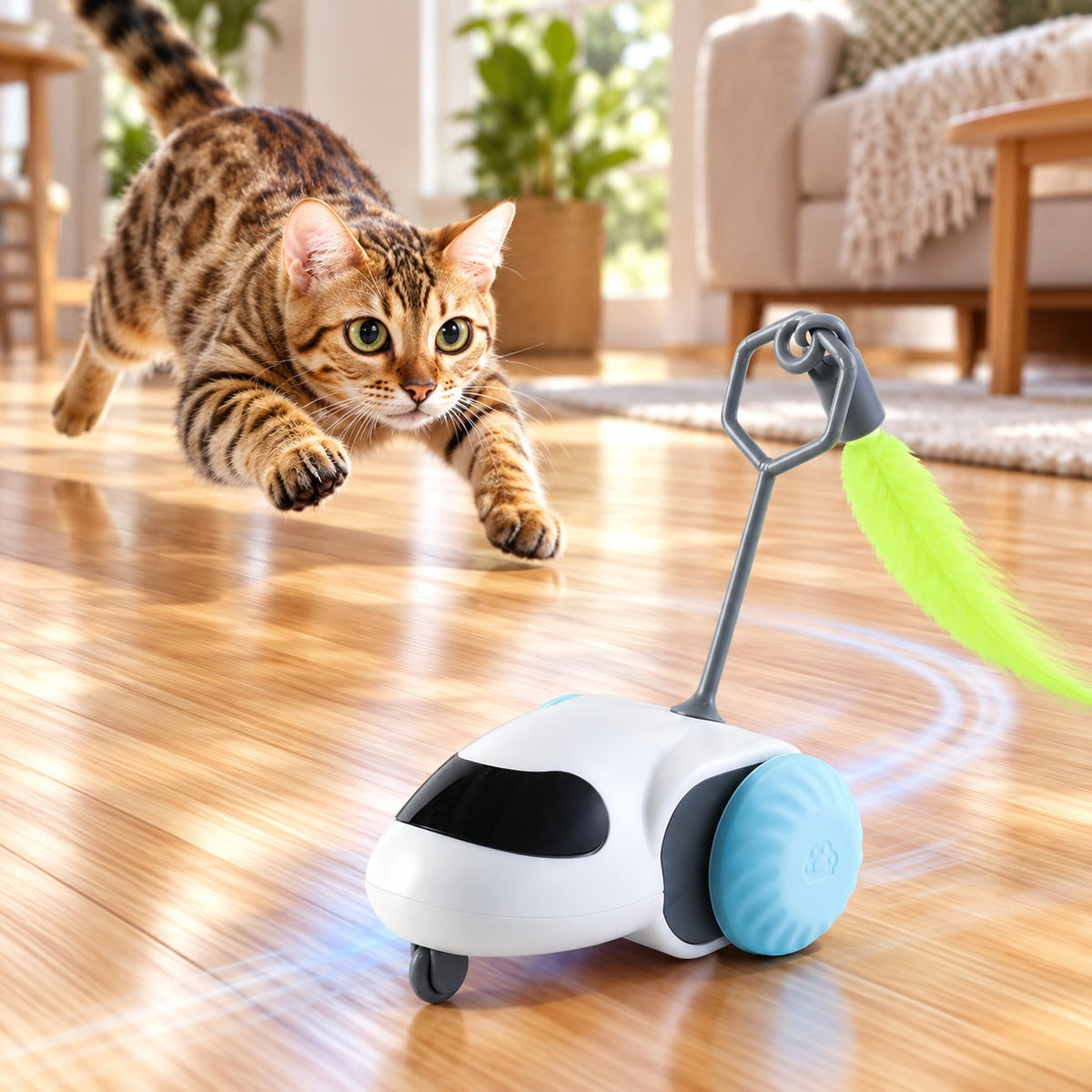 Pawvia™ WhiskerRover | Akıllı Hareketli Kedi Oyuncak Arabası