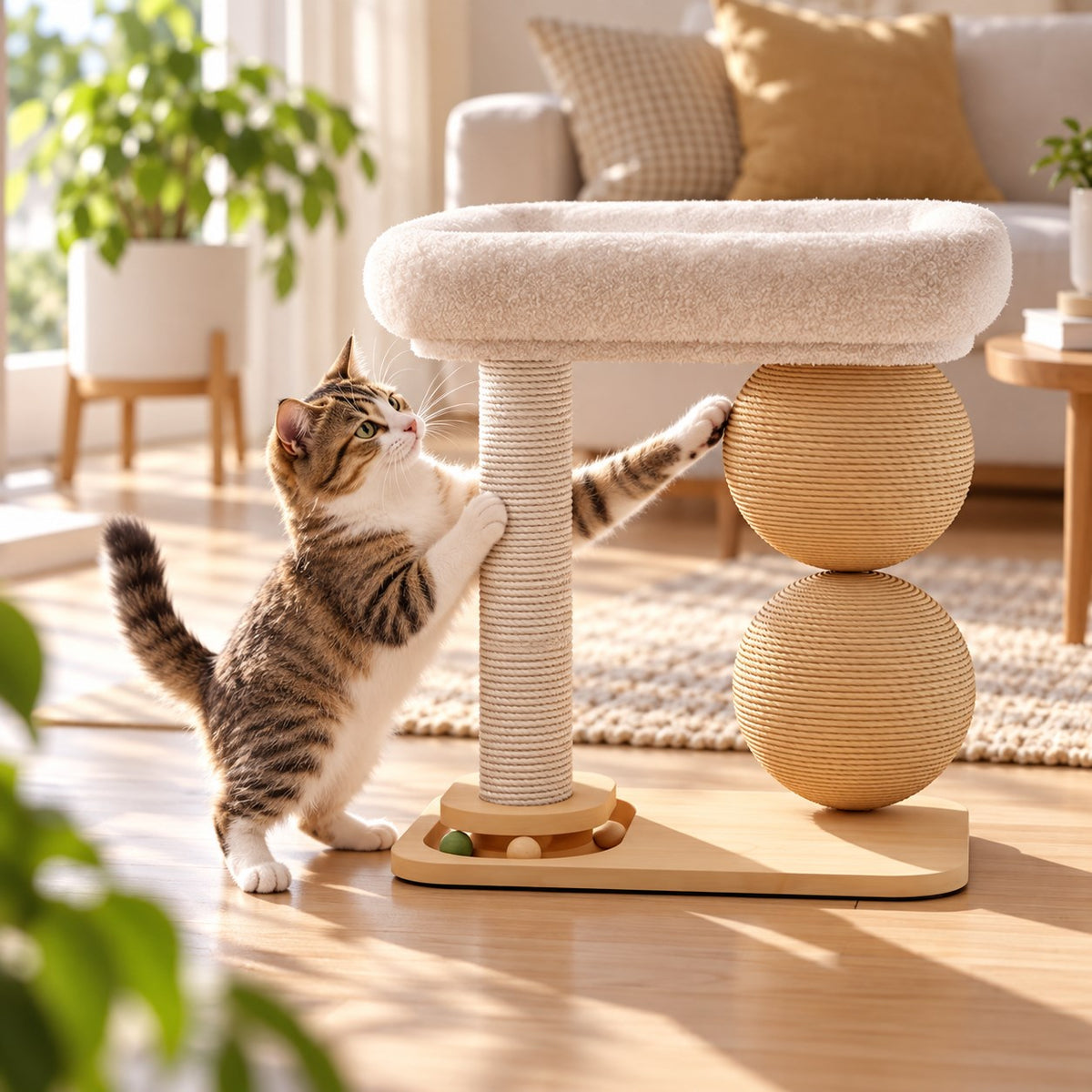 Pawvia™ ScratchCove | Yuva Tipi Kedi Tırmalama Yatağı