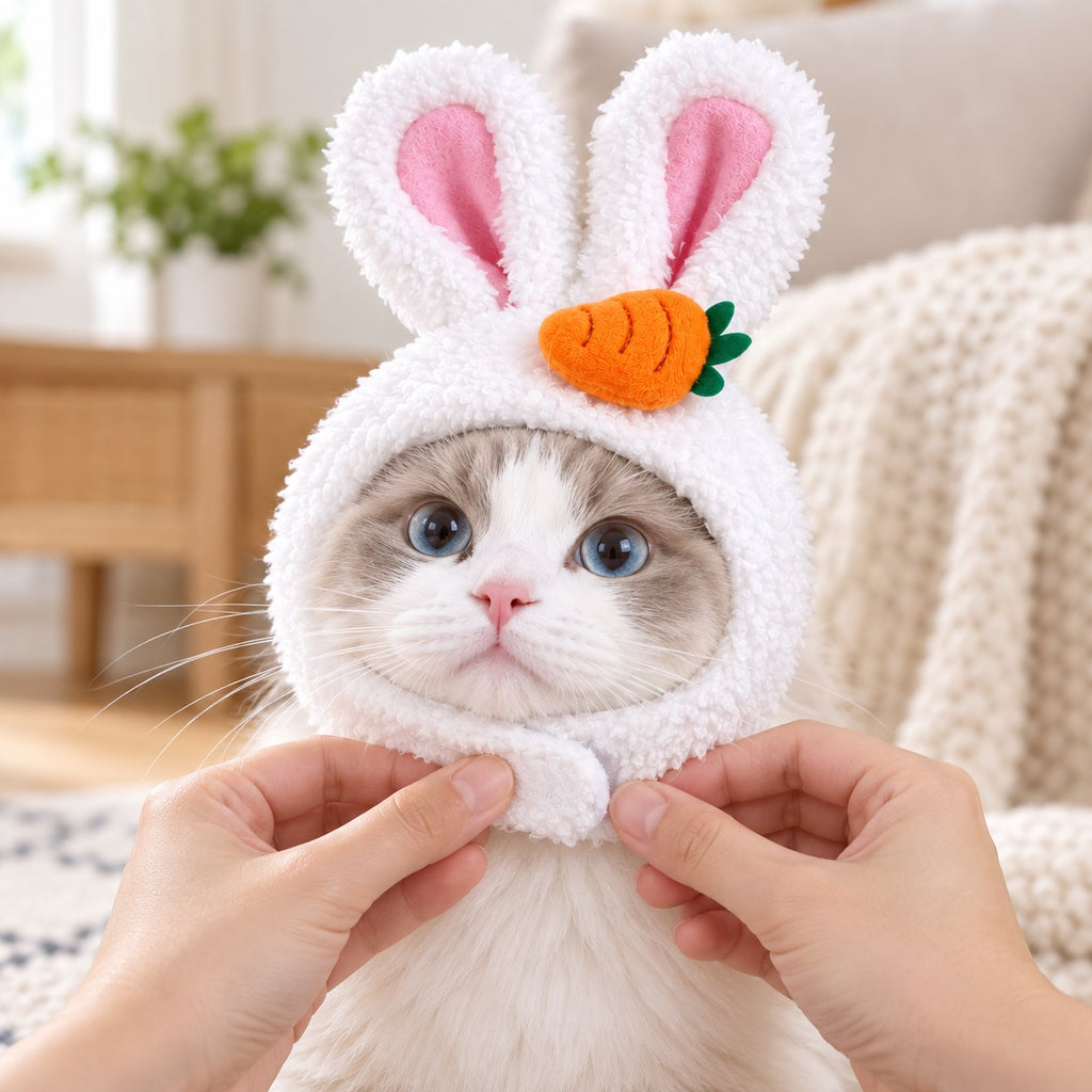 Pawvia™ BunnyMood | Tavşan Kulaklı Evcil Hayvan Şapkası