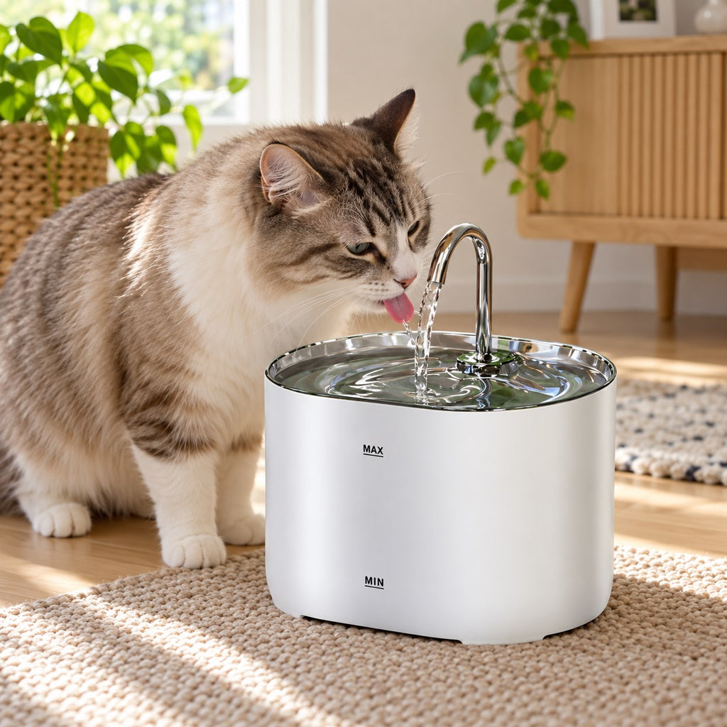 Pawvia™ LoopFlow | Sensörlü Alaşım Musluklu Evcil Hayvan Su Pınarı