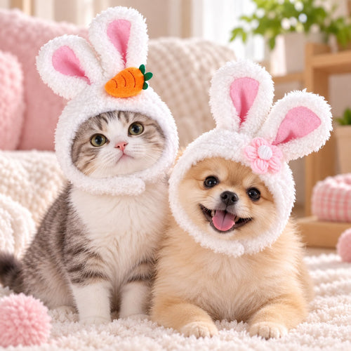 Pawvia™ BunnyMood | Tavşan Kulaklı Evcil Hayvan Şapkası