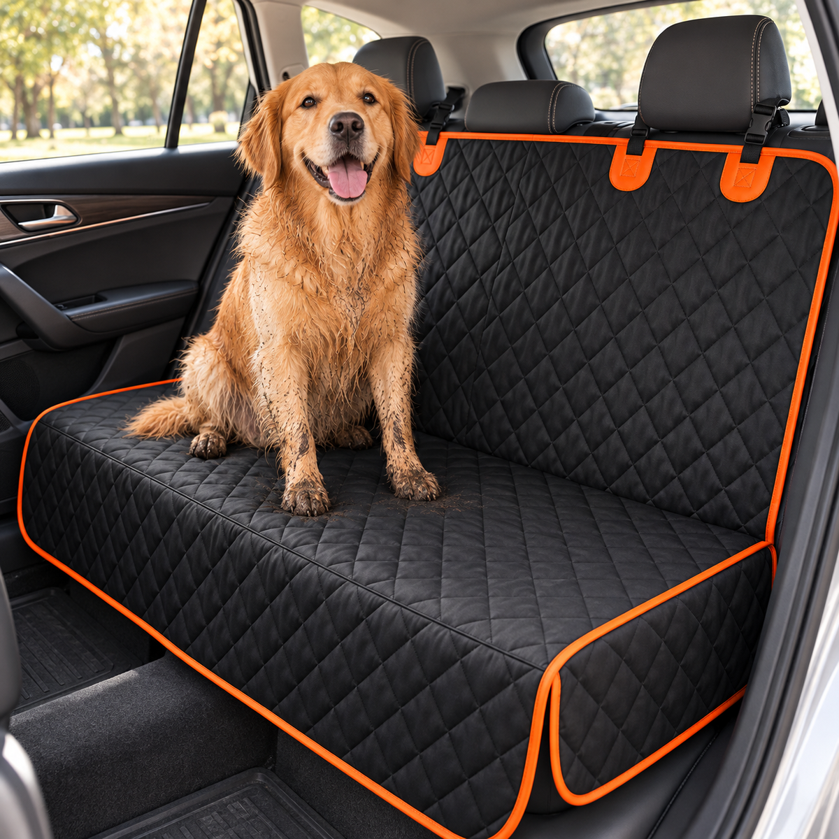 Pawvia™ RoadShield | Kapitone Köpek Araç Koltuk Koruyucu