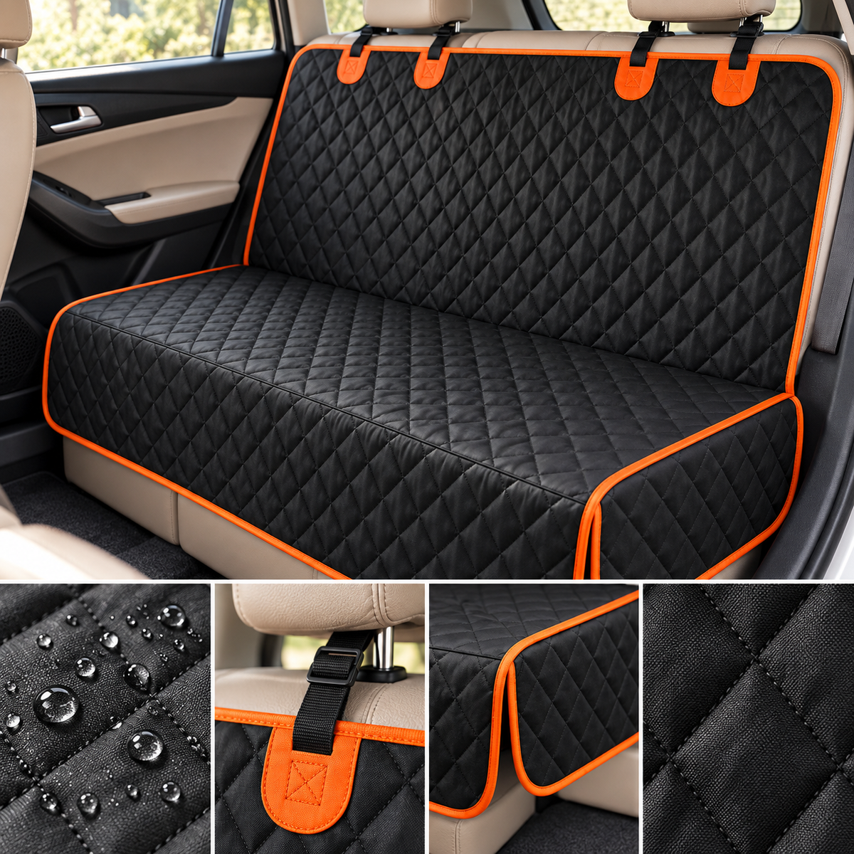 Pawvia™ RoadShield | Kapitone Köpek Araç Koltuk Koruyucu